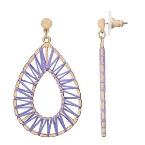 Lauren Conrad Treaded Teardrop Earrings